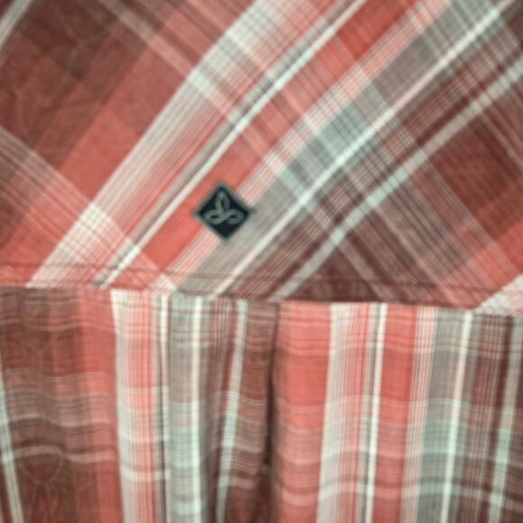 Prana Plaid Snap-Button Shirt – Size Large 0105 - Picture 5 of 10